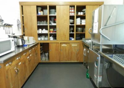 Image of the dish racks at the Nyingma Institute
